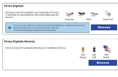 rinnovo smart card aruba|rinnovare firma digitale aruba.